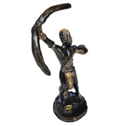 Oxóssi Orixá Bronze Dourado Imagem Estátua Umbanda Candomblé - 2