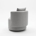 Ver imagem 5 de Poltrona Linha Giratória Orgânica Tecido Design Sofisticado Sala de Estar Living
