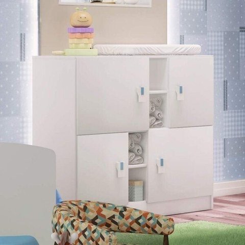 Cômoda de Bebê 4 Portas Branco