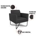 Ver imagem 6 de Kit 2 Poltronas Base X Industrial Preto Marisa Corino Preto D03 - D'Rossi