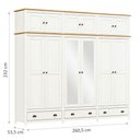 Ver imagem 2 de Guarda Roupa Roupeiro 12 Portas 3 Gavetas Topázio 9134bf Branco Freijó Finestra
