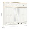 Guarda Roupa Roupeiro 12 Portas 3 Gavetas Topázio 9134bf Branco Freijó Finestra - 2