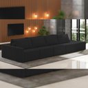 Ver imagem 6 de Sofá Ilha Modular para Sala 392cm com Puff Dublin K01 Veludo Preto