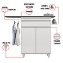 Ver imagem 6 de Tábua de Passar com Balcão 01 Porta Alice 119 cm - D’RossiBranco