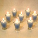 Ver imagem 2 de Kit 12 Velas Azul Claro 7 Cm no Copinho 12 H Decoração Festa