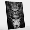 Quadro Decorativo Leão e Cordeiro Canvas 60x90 Foto Paulista - 1