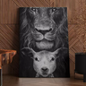 Quadro Decorativo Leão e Cordeiro Canvas 60x90 Foto Paulista - 2