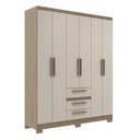 Ver imagem 4 de Guarda-roupa 6 Portas 3 Gavetas Rp3636 Wood Cristalo Decibal Wood