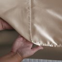 Ver imagem 7 de Jogo de Lençol Arya King 4 Peças Cetim Charmousse Brilhante Macio - Nude