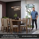 Ver imagem 5 de Conjunto Sala de Jantar Mesa Tampo de Madeira 8 Cadeiras Rustic/crema/hibiscos Marisa Madesa