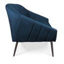Ver imagem 2 de Namoradeira Suede Azul Marinho de Ferro