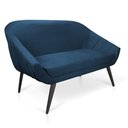 Ver imagem 4 de Namoradeira Suede Azul Marinho de Ferro