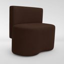 Ver imagem 2 de Puff Feijão Curvo Orgânico Redondo com Encosto Sala Resistente Confortável Suede