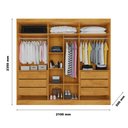Ver imagem 4 de Guarda Roupa Oxford 6 Portas 6 Gavetas Espelhado Mdf - Mademarcs