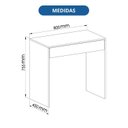 Ver imagem 3 de Mesa Escrivaninha Office X 75,5 Infinity 1 Gaveta 80cm Cedro Marrom