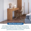Ver imagem 7 de Mesa Escrivaninha Office X 75,5 Infinity 1 Gaveta 80cm Cedro Marrom