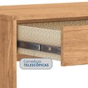 Ver imagem 5 de Mesa Escrivaninha Office X 75,5 Infinity 1 Gaveta 80cm Cedro Marrom