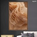 Ver imagem 1 de Quadro Decorativo - Abstrato Ondas Bege Camadas Abg048 Tela Canvas - 80x60cm