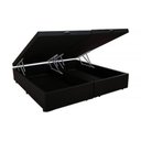 Ver imagem 3 de Cama Bau Casal Bipartido Preto Colchão Fit D45 Espuma 138x188 - Ortobom