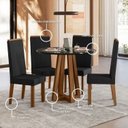 Ver imagem 6 de Conjunto para Sala de Jantar com 4 Cadeiras Lívia Preto/Âmbar