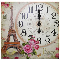 Relógio de Parede Grande Decoração Torre Eiffel Vintage Retro (xin-05) - 2 Relógio de Parede Grande Decoração Torre Eiffel Vintage Retro (xin-05) - 2
