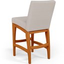 Ver imagem 7 de Kit 05 Banquetas Baixa Para Cozinha Bancada Bar Sala Jantar Fixa Mila L02 Linho Bege - Lyam Decor Ba
