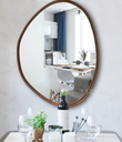Ver imagem 1 de Espelho Decorativo Orgânico 03 com Moldura Lâmina de Madeira