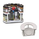 Ver imagem 3 de Prateleira Giratoria Organizador 2 Andares Cozinha Porta Condimentos Temperos Geladeira Organizaçao