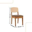 Ver imagem 3 de Conjunto com 2 Cadeiras Mdf Copper Premium para Sala de Jantar Moderna Mobília