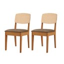 Ver imagem 1 de Conjunto com 2 Cadeiras Mdf Copper Premium para Sala de Jantar Moderna Mobília