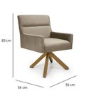 Ver imagem 2 de Poltrona para Sala de Estar Veludo Giratória Angel