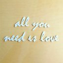 Ver imagem 2 de Adorno De Parede All You Need Is Love - Quadro / Frase 70cm comprimento - Toque 3D: Branco