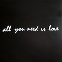 Ver imagem 1 de Adorno De Parede All You Need Is Love - Quadro / Frase 70cm comprimento - Toque 3D: Branco