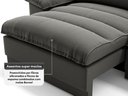 Ver imagem 6 de Sofá Plaza 2,00m Retrátil e Reclinável Velosuede - Netsofas