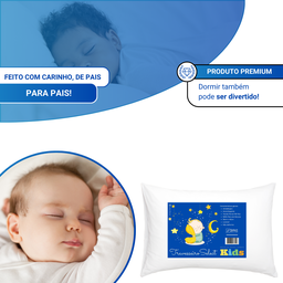 Travesseiro Select Baby Macio Infantil até 3 Anos Antialérgico Lavável com Fronha 100% Algodão - 3