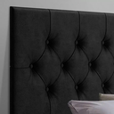Ver imagem 4 de Cabeceira Leticia Casal Cama Box Dobrável 1,40 Suede Preto- Decoratte Home