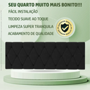 Ver imagem 5 de Cabeceira Leticia Casal Cama Box Dobrável 1,40 Suede Preto- Decoratte Home
