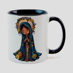 Caneca Branca com Interna Preta Y5 Nossa Senhora da Aparecida 41 - 1