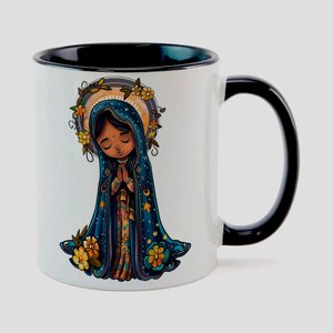 Caneca Branca com Interna Preta Y5 Nossa Senhora da Aparecida 41