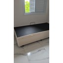 Ver imagem 4 de Cama Box Baú Solteiro Blindado (88x188x42):corino Bege/solteiro