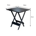 Ver imagem 3 de Kit 2 Jogos de Mesa com 4 Cadeiras de Madeira Dobrável 60x60 Ideal para Bar e Restaurante - Preto