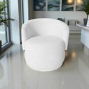Ver mais imagens de Poltrona Decorativa Beatriz Orgânica Couro Branco