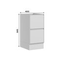 Ver imagem 3 de Gabinete Cozinha Modulado Fineze 2 Gavetas 40cm Areia Henn