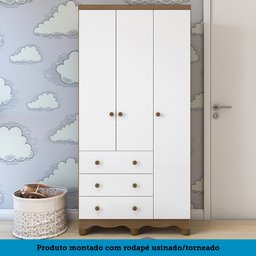 Guarda Roupa Infantil 3 Portas e 3 Gavetas 100% MDF Mimo - 7