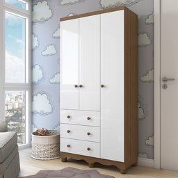 Guarda Roupa Infantil 3 Portas e 3 Gavetas 100% MDF Mimo - 1