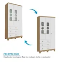 Ver imagem 6 de Guarda Roupa Infantil 3 Portas com Janela 3 Gavetas em MDF Tedy Móveis Peroba