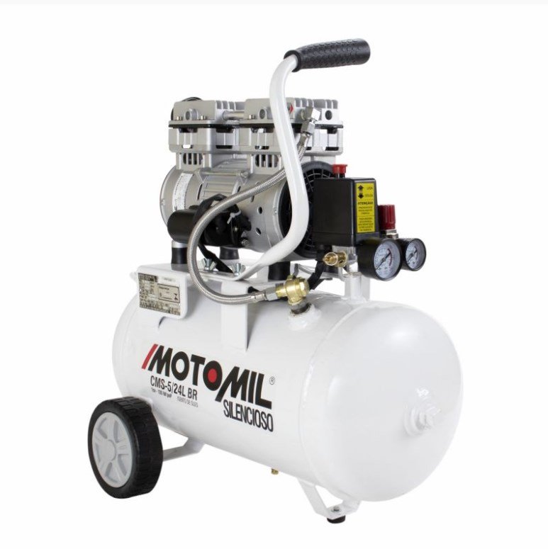 Motocompressor Silencioso 120psi Branco Motomil Cms-5/24br 110v - 4