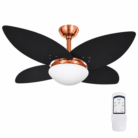 Ventilador Infinity Lótus 1025 4 Pás Pretas com Controle
