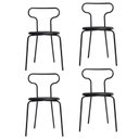 Ver imagem 1 de Kit 4 Cadeiras Base Tubular Fixa Fantasminha Chef Preto