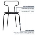 Ver imagem 6 de Kit 4 Cadeiras Base Tubular Fixa Fantasminha Chef Preto